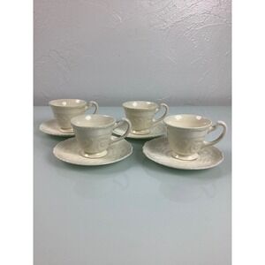Vintage Steubenville Adam Antique Demitasse cup & saucer set of 4